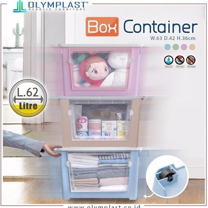 Olymplast Box Container Obc 62 ลิตร กล่องเก็บของพลาสติกพรีเมี่ยม