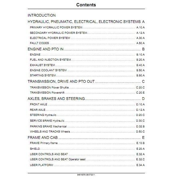 Service Manual Loader Case 580N, 580Sn-Wt, 580Sn, 590Sn Pdf Version