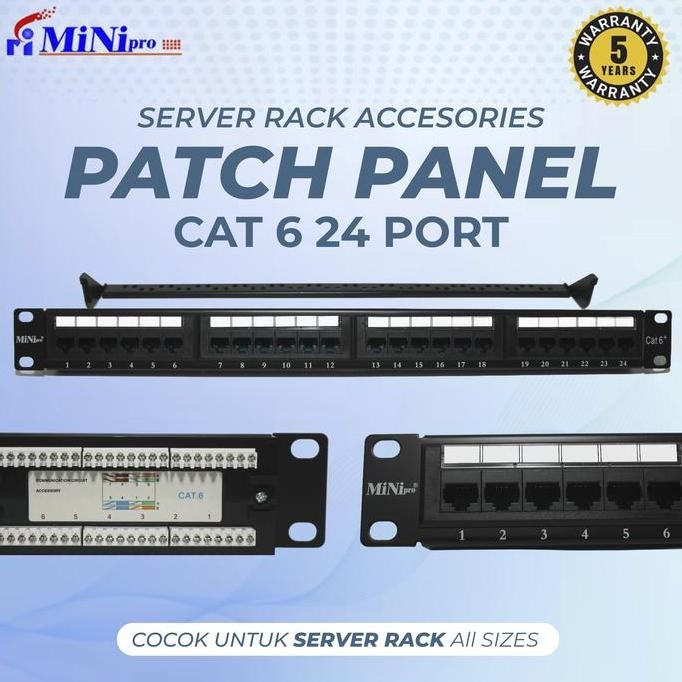 PATCH PANEL 24 PORT CAT6 / RACK MOUNTED PATCH PANEL 24 PORT CAT6