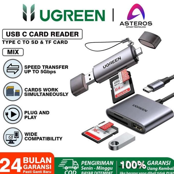 Ugreen Card Reader Usb 3.0- Ugreen Adapter Card Reader สําหรับ CF MS SD TF