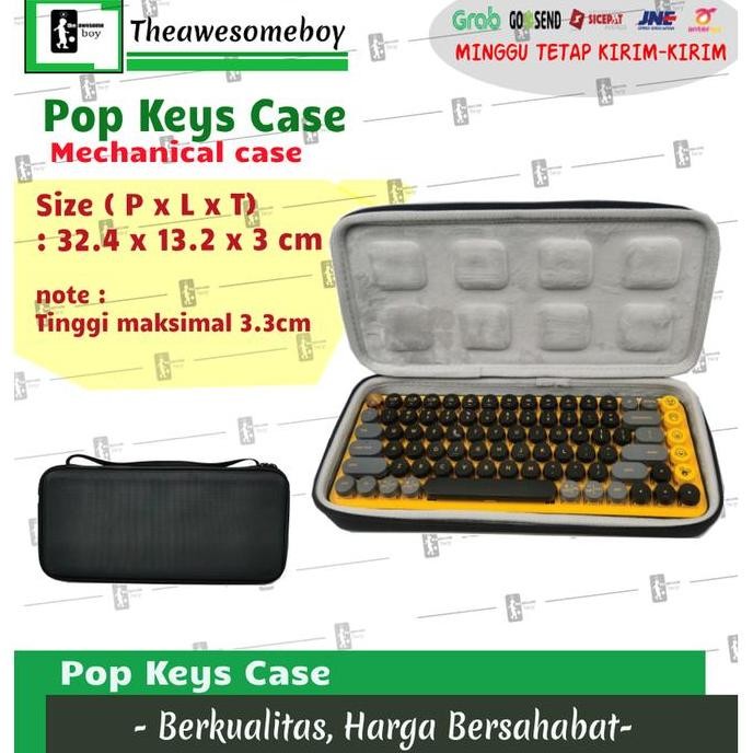 ใหม่ Logitech Pop Keys คีย์บอร์ด Hard Case Casing TKL Mechanical Hardcase Eva Cover