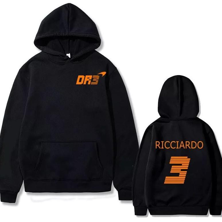 DF197>> F1 DANIEL RICCIARDO ผู้ชายและผู้หญิงที่กําหนดเองหนา Distro Racer Hoodie Jacket