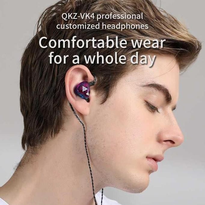 JB QKZ VK4 หูฟัง Hifi Dynamic Hi-Res Audio ชุดหูฟัง None