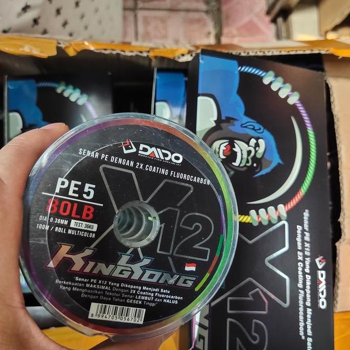 สายตกปลา Pe Braid Daido Kingkong X12 Pe ทางเลือกที่แข็งแกร่ง Pe 1 Smp 6