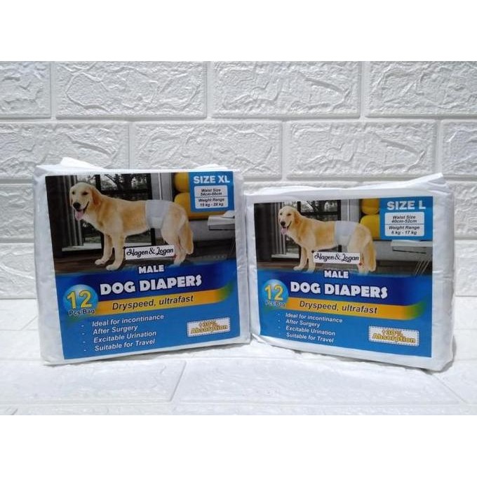 Puffy Peto ผ้าอ้อมสุนัขสําหรับผู้ชาย Hagen & Logan Size S-Xl Pampers Anjin