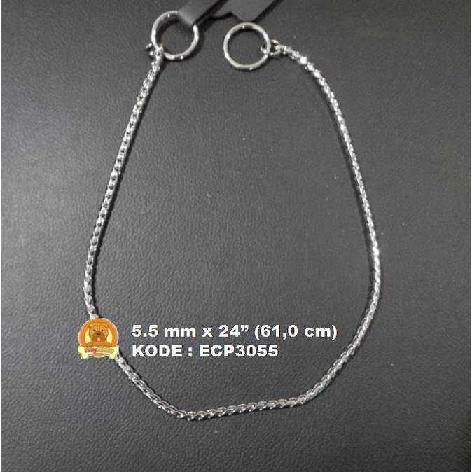 Ecp3055 - โซ่สุนัข/สร้อยคอ/ปลอกคองูทองเหลือง Ss 5.5Mm X 24"