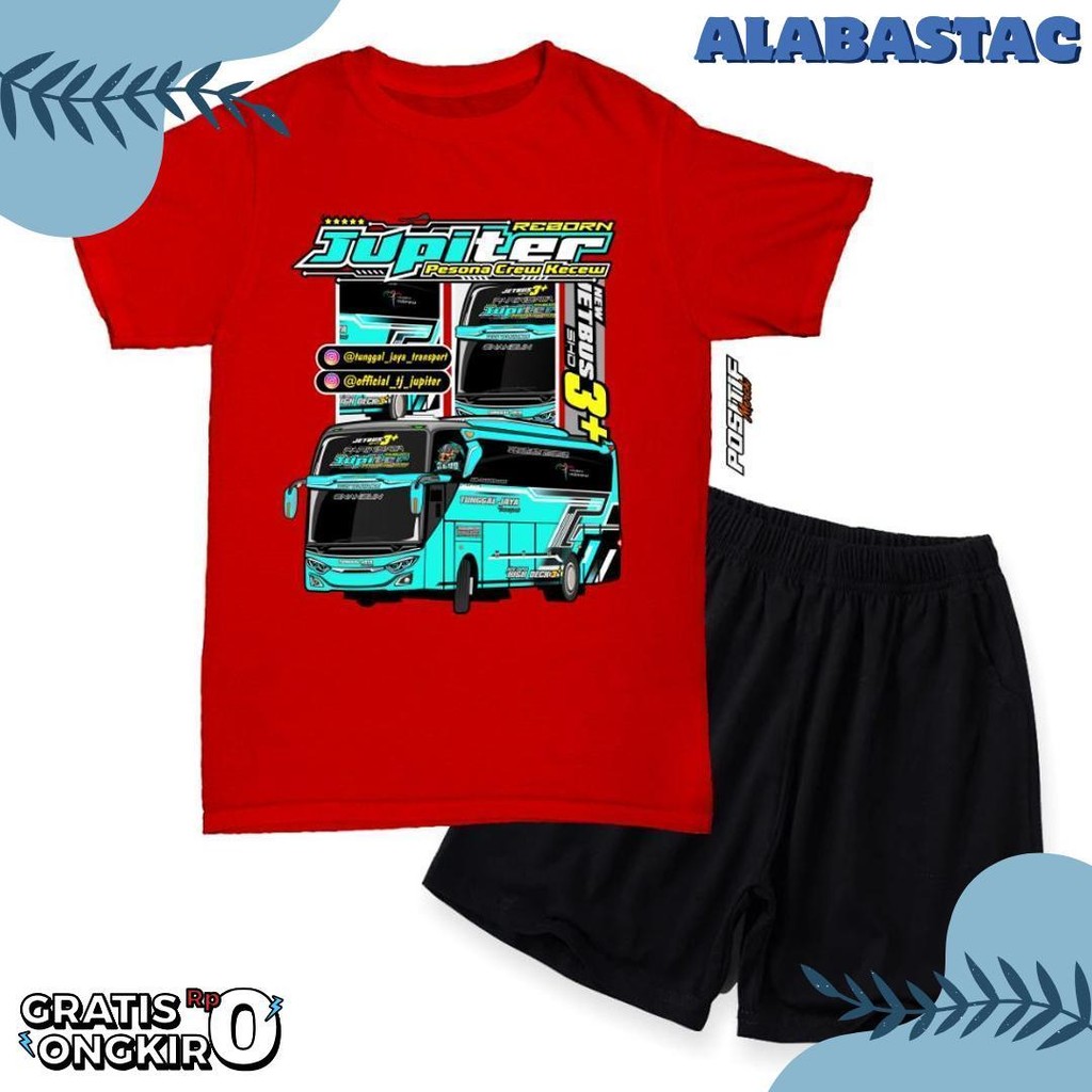 สินค้าบวก | Jupiter Telolet Unisex Bus Kids T-Shirt Set สูงสุด 70%
