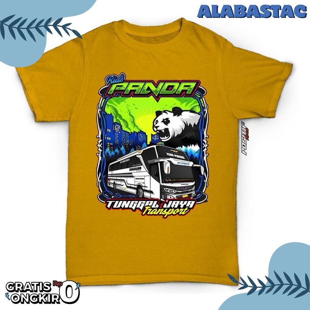 Bus Kids Panda Tunggal Jaya Positive เสื้อยืดเด็กชายและเด็กหญิง Merch สูงสุด 70%