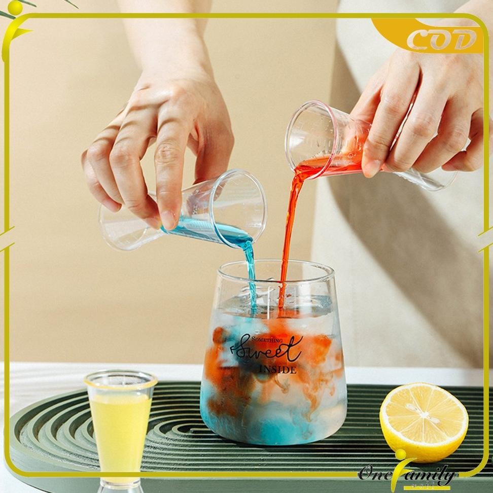 One-C1163 ถ้วย Jigger โปร่งใส 10/20Ml 20/40Ml ถ้วยตวง/พลาสติก Jigger ถ้วยตวงพลาสติกอเนกประสงค์ ||