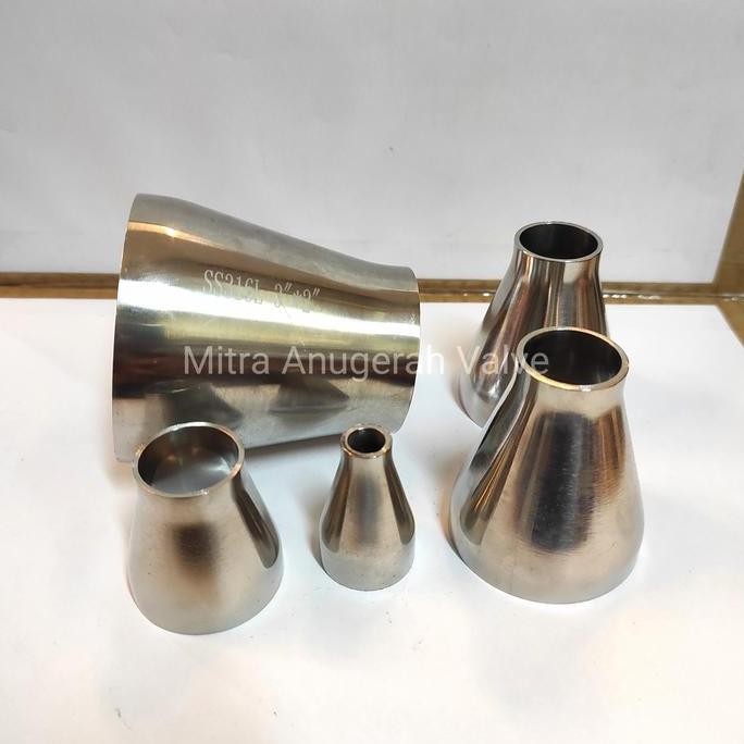 จัดส่งฟรี - ลดสุขาภิบาล SS 316L 2" x 1 1/2" นิ้ว / ลดสุขาภิบาล SS 316