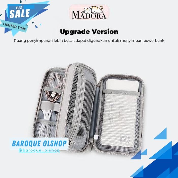 MADORA POUCH HP BAG GADGET TRAVEL ORGANIZER POUCH POWERBANK WATERPROOF ขนาดใหญ่ผลิตภัณฑ์ที่ดีที่สุด