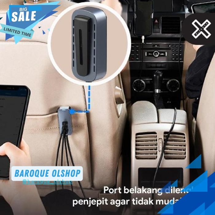 NSCAYA CAR CAR CAR CHARGER CAR 75W QUICK CHARGING 6 พอร์ต USB TYPE-A TYPE-C คุณภาพดีที่สุด