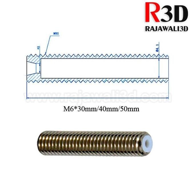 Up 3D เครื่องพิมพ์ความร้อน, คอ E3D M6 X 30Mm Bore 4.1Mm โลหะทั้งหมด
