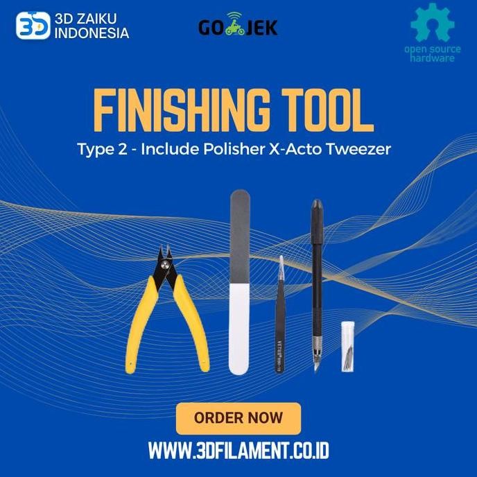 เครื่องมือตกแต่งการพิมพ์ Reprap 3D ใหม่ประกอบด้วยเครื่องขัด X-Acto Tweezer