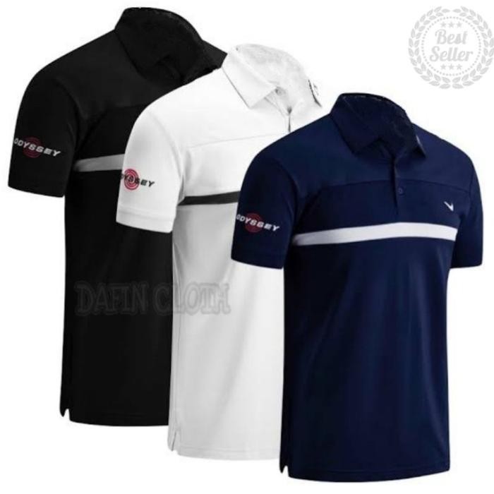 Callaway Odyssey เสื้อโปโลผู้ชายเสื้อยืดคอปกกอล์ฟ