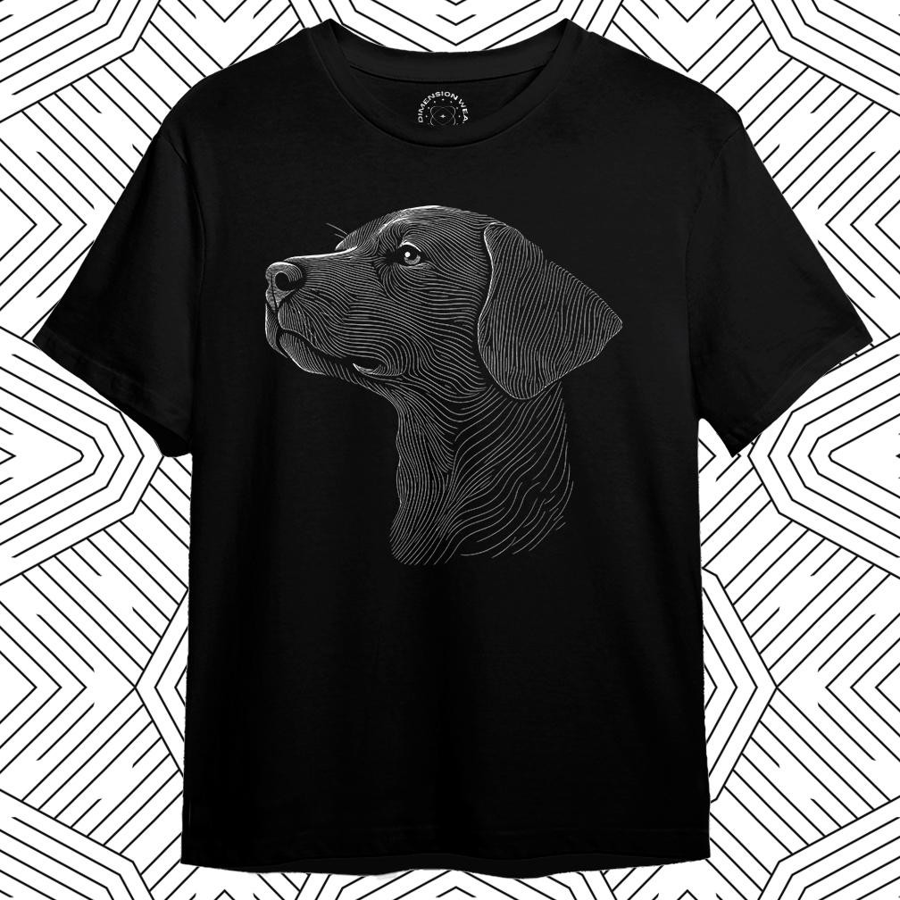 3D Monochrome Dog V2 Premium Distro เสื้อยืด Dt0734