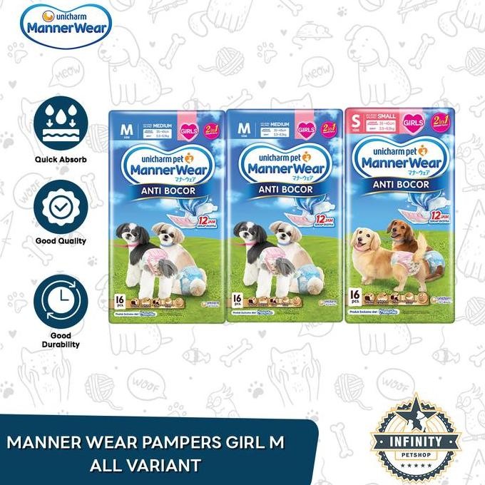 Pampers ผ้าอ้อมสุนัข Manner Wear ผ้าอ้อมสุนัขชายหญิง