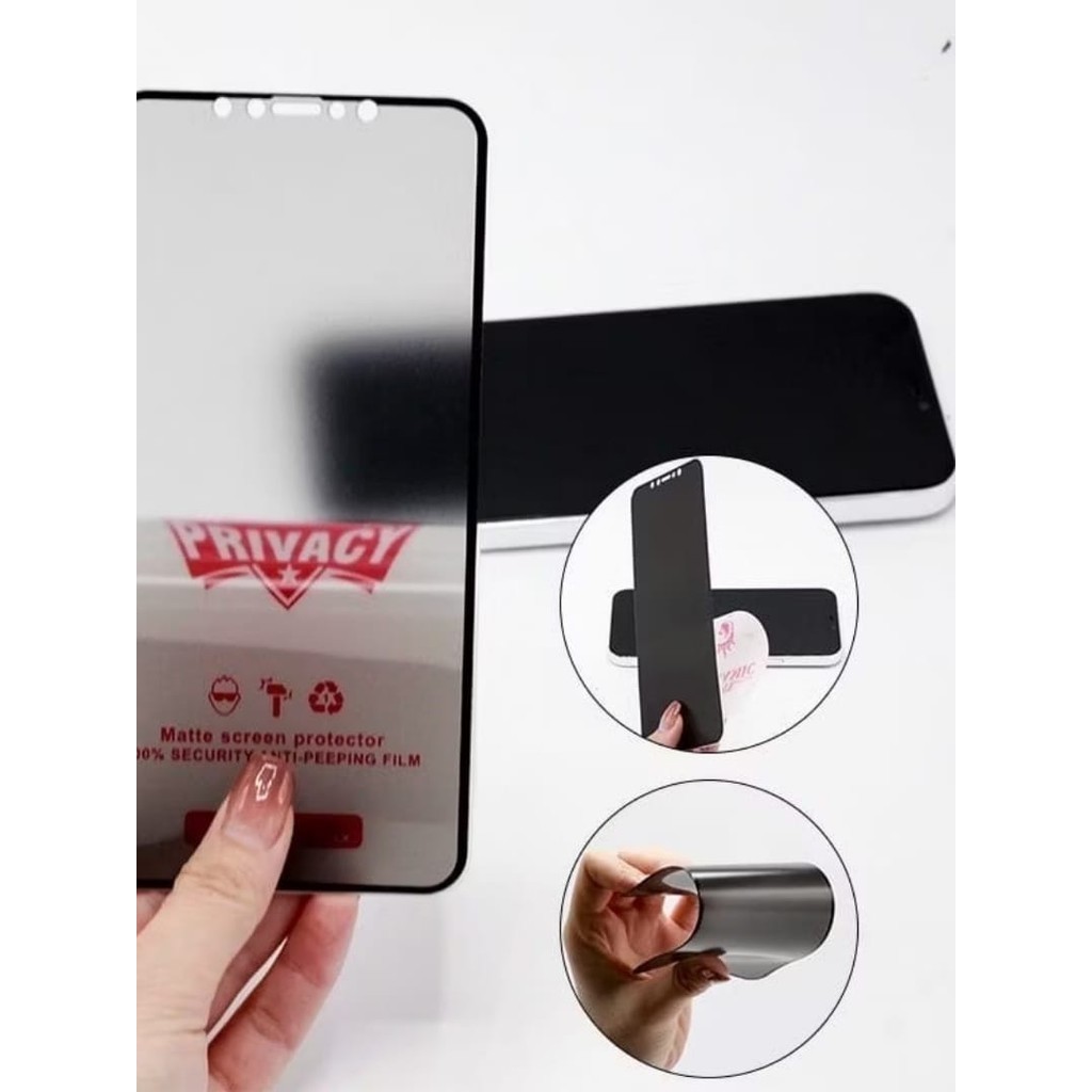 LAYAR กระจกนิรภัยเซรามิค SPY ความเป็นส่วนตัว Vivo Y54S Y55 Y55S Y56 Y70 Y70S Y70T Y71T Y72 5G Y72T Y