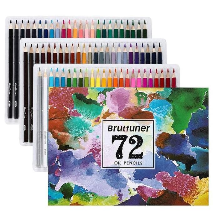 Brutfuner Painting Oil Pencil Artist Color Pencils Set 72