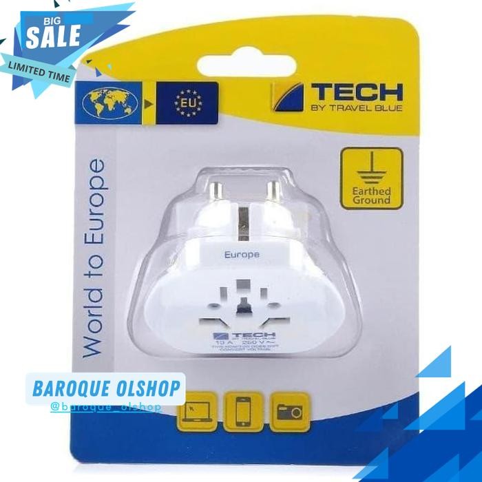 TRAVEL BLUE UNIVERSAL TRAVEL ADAPTER PLUG (EU, ID) TB901