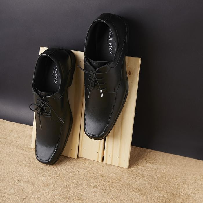 Paulmay รองเท้าทางการผู้ชาย Milan 73 รองเท้าทํางานยางสีดํา Fantofel