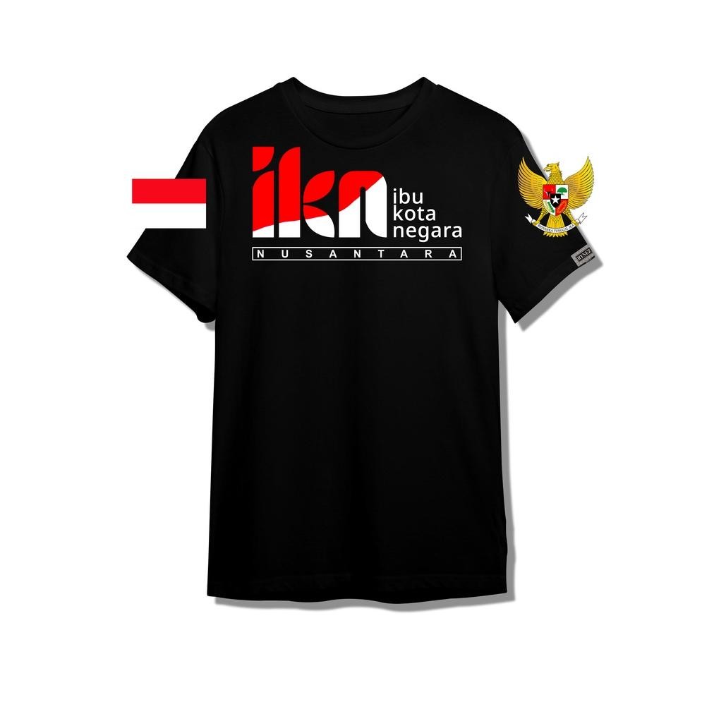 MERAH ล่าสุด Distro Premium 24S โลโก้แขนสั้น Ikn Nusantara Ibuota Negara Indonesia Nusantara เสื้อยื