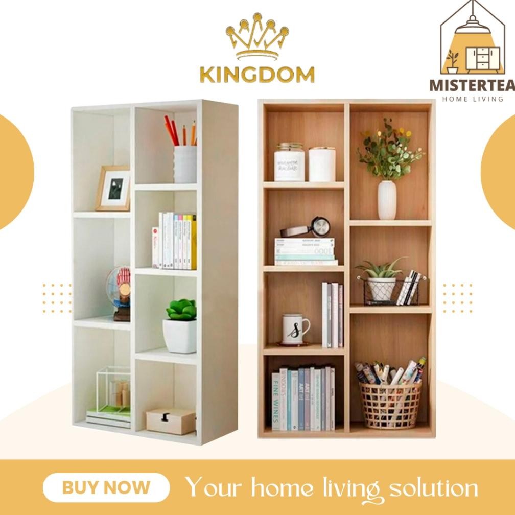 KINGDOM PANEL MULTIPURPOSE WOODEN SHELF / BOOKSHELF / DISH SHELF / ผ้าปิด 2 / 3 / 4 / 7 / 11 TIER RS
