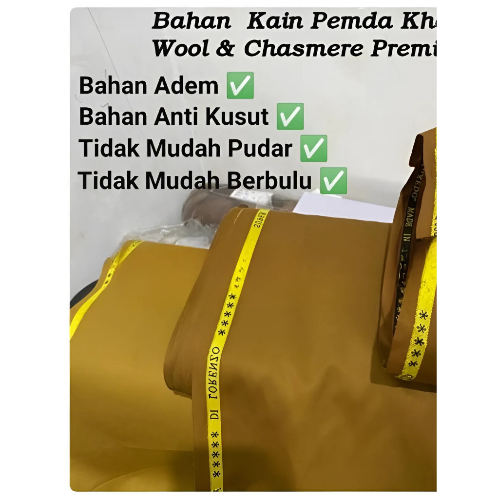 KATUN ผ้าพื้นเมืองวูลพรีเมี่ยมสีกากี วัสดุชุดข้าราชการภาค PNS PDH ASN ผ้าคอตตอนพื้นฐาน