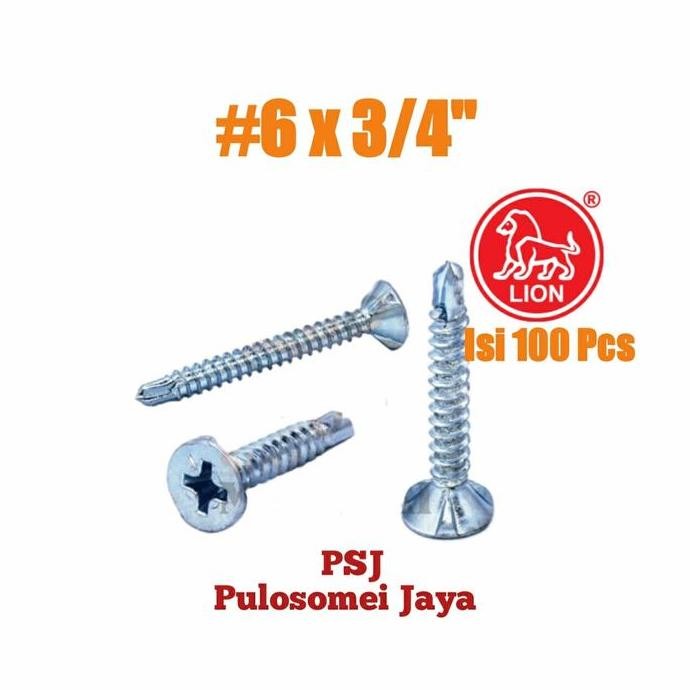 สกรู SDS FH 6 x 3/4" / GRC Kalsiboard 6 x 20 / Calc Screw ECOMICAL