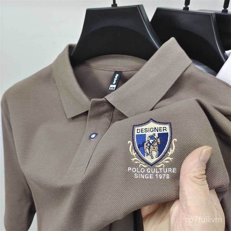 KEMEJA KATUN POLO Shirt/Men/Casual Down Collar Pique Cotton Short Sleeve Shirt