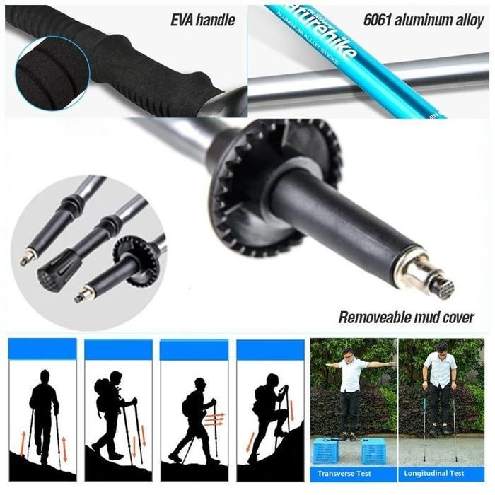 BM TREKKING POLE NATUREHIKE ST01 NH17D001-Z MOUNTAIN HIKING TRACKIN STICK