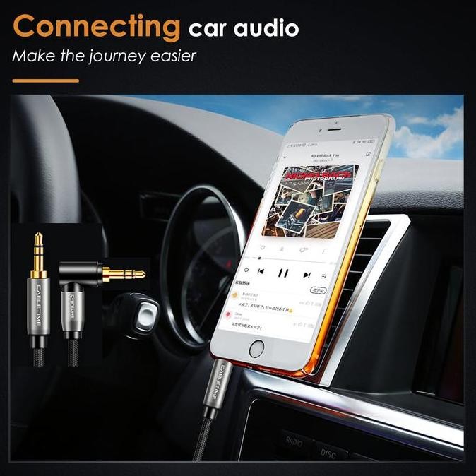 JB CABLETIME 3.5 มม.ชายกับชายสาย AUX 90 L มุมขวาสเตอริโอ Hi-Fi Sound Premium None