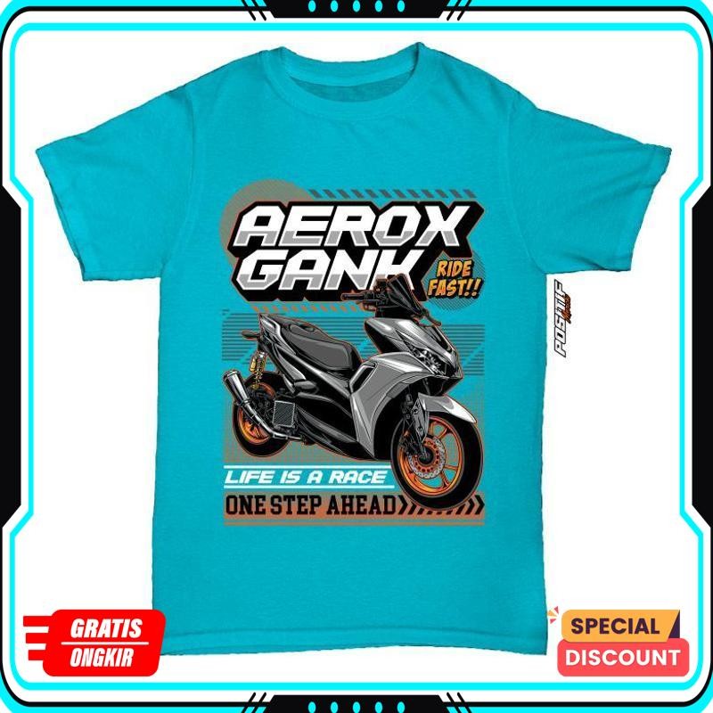 (คุณภาพ) - เสื้อยืดรถจักรยานยนต์ Aerox Racing Sunmori สําหรับเด็กชายและเด็กหญิง Rw-52