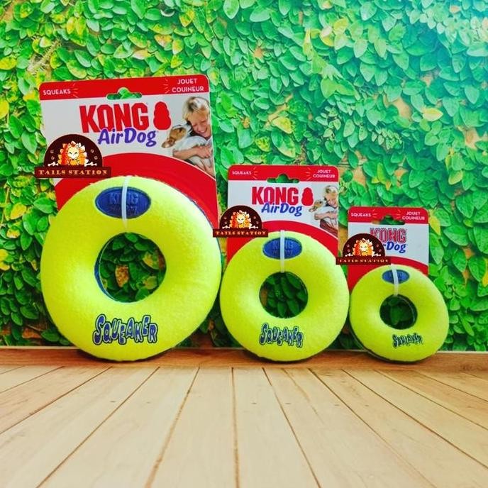 Kong Airdog Squeaker Donut SML Asd1 Asd2 Asd3 ของเล่นสุนัข