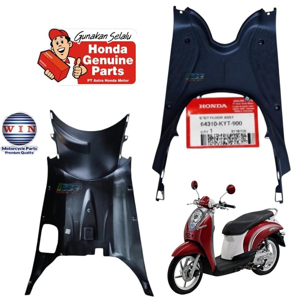 STEP FLOOR FOOTREST UPPER BORDES BOTTOM DECK FOOT REST UNDER SCOOPY คาร์บอน OLD KYT ORIGINAL 64310KY