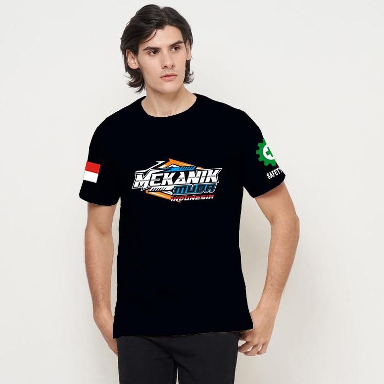 Sd-5 เสื้อยืดผู้ชายอินโดนีเซีย Young Mechanic | เรียบง่าย DYNAMIC และ GIVES A CASUAL IMPRESSION