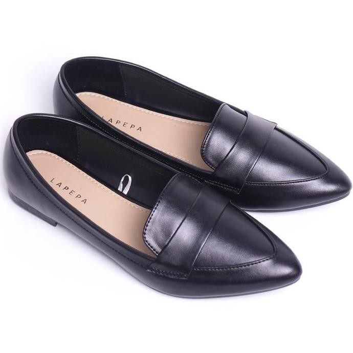VS LAPEPA YUK - TIAN BLACK ผู้หญิงรองเท้าแบนสําหรับ Office Work Ballerina Flatshoes สําหรับสาววิทยาล