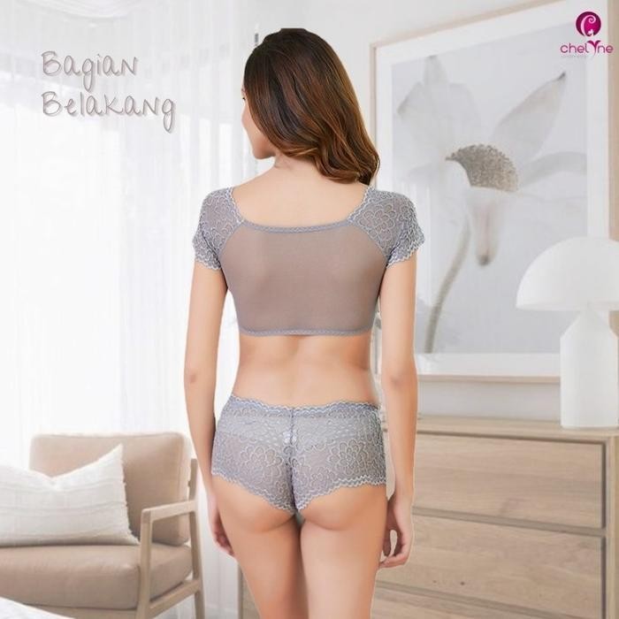 Eelic Chelyne Set Bralette Sabrina Full Lace Tk155 Full Lace Top Set Ac-8