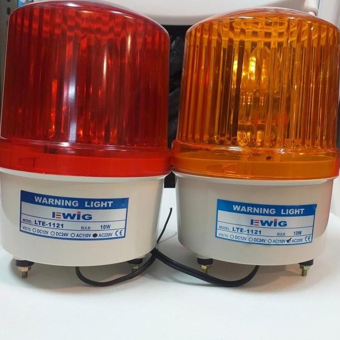 MERAH Bst Ready โคมไฟโรตารี Lte-1121 Ac-220V - สีแดง