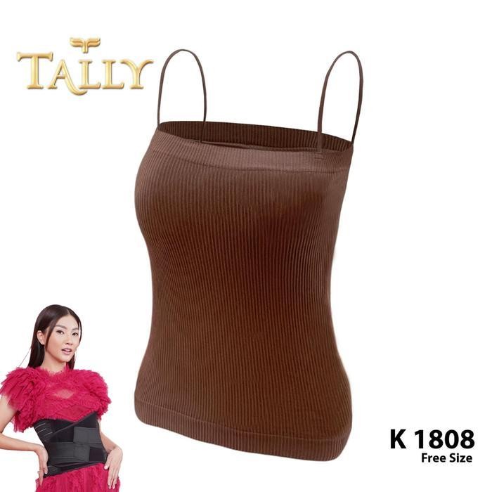Bf888S Tally Srwendah Si 1808 ผู้หญิง/หญิงถักเสื้อกล้าม Fit L-Xl Tanktop โฟมบางถ้วย Tanktop Bra Kemb