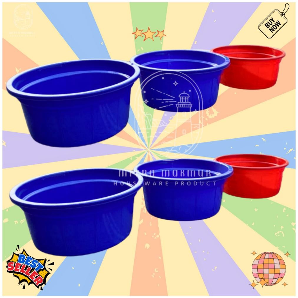 Comet Star - กะละมังน้ําพลาสติก / กะละมัง No. 20-22-24 / ถังพลาสติก / ถังซักผ้าเสื้อผ้า ใหม่