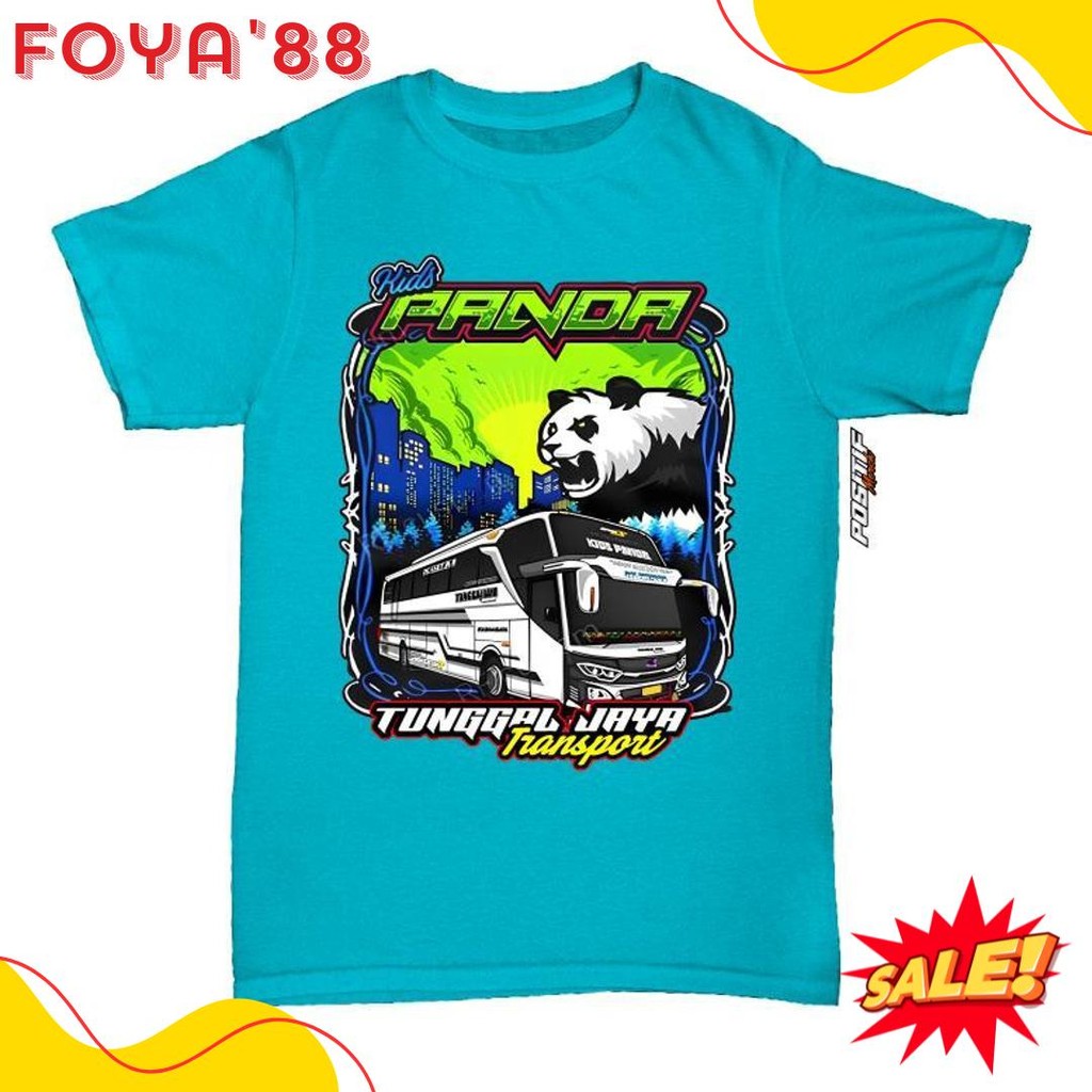 Bus Kids Panda Tunggal Jaya Positive เสื้อยืดเด็กชายและเด็กหญิง Merch สูงสุด 70%