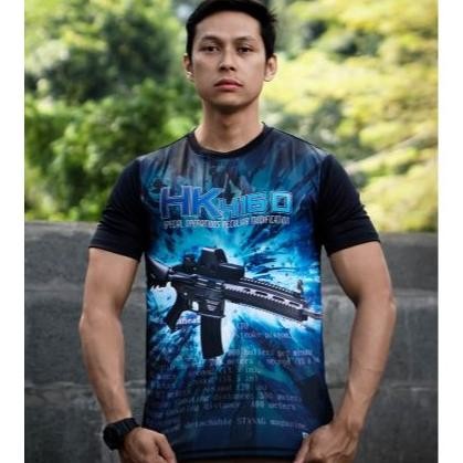 เสื้อยืดพิมพ์เดี่ยว Tni Army Jersey Hk416D