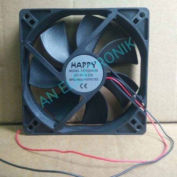 DC DA65 }} พัดลมระบายความร้อน DC12V 120X120X25 ยี่ห้อ Happy