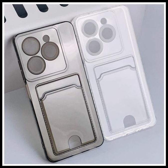 DI100 >> เคส Infinix Smart 8 Pro Neo Crystal Card Slot Original Soft Casing Clear Softcase Silicone