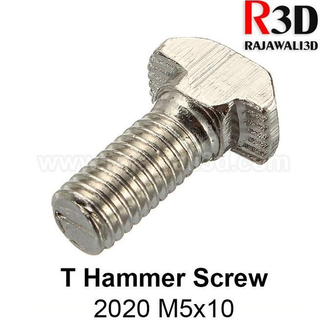 Up T Nut Screw M5 Tee Nut Screw T Hammer Screw Alu Profile 2020 M5X10