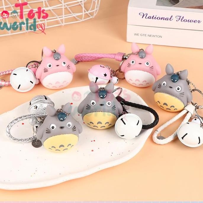 GANTUNGAN พวงกุญแจ Totoro น่ารักพวงกุญแจอ้วนเพื่อนบ้านของฉัน Totoro Ghibli