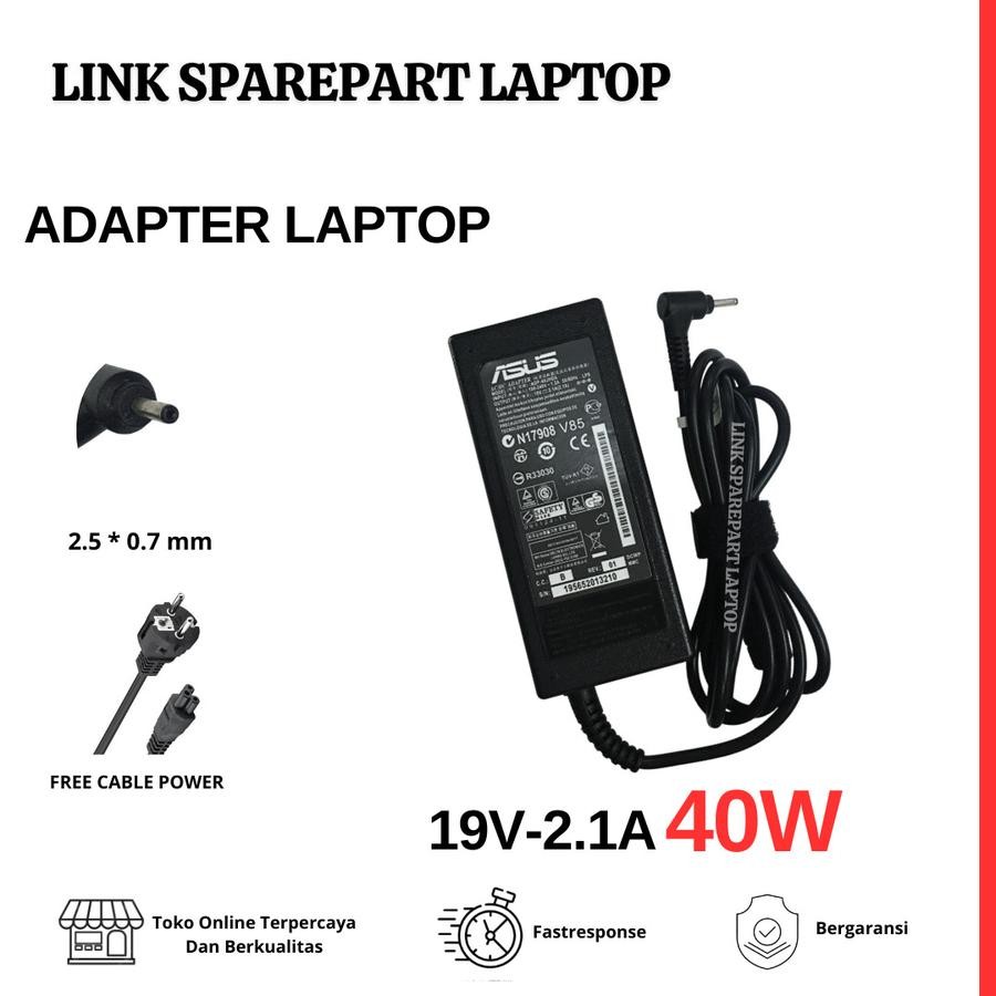 19V 2.1A 40W 2.5*0.7 มม.อะแดปเตอร์ชาร์จแล็ปท็อปสําหรับ ASUS Eee 1001Px PC X101CH R051PX N17908 ADP-4