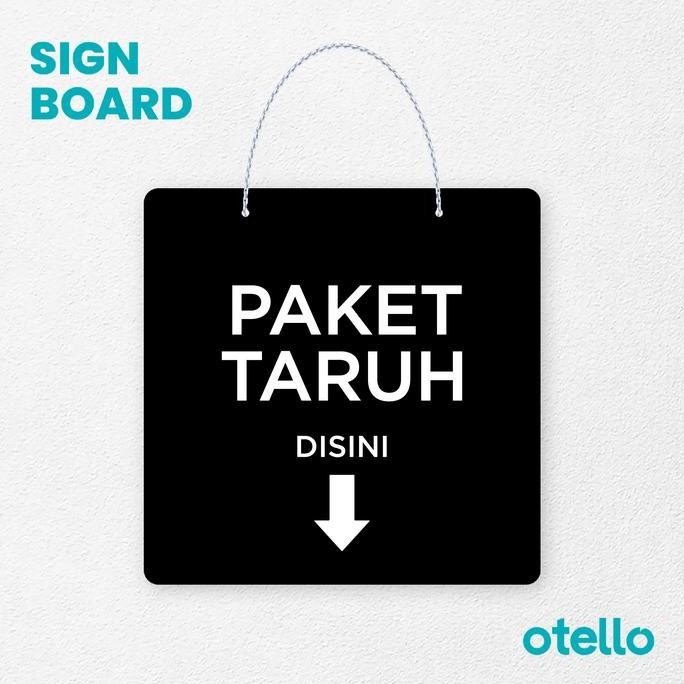 Otello Signage Package ใส่ Here Acrylic Signage Board การเขียนการพิมพ์