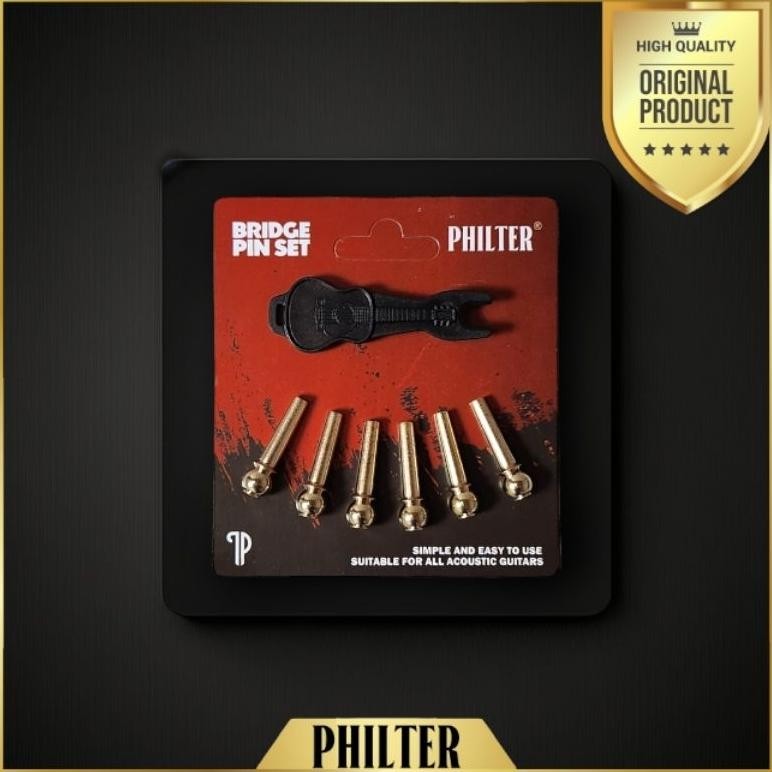 Gq-68 It34 กีต้าร์โปร่ง Bridge Pin Philter 1 ชุดพร้อมน้ํายาล้างพิน Viral Viral